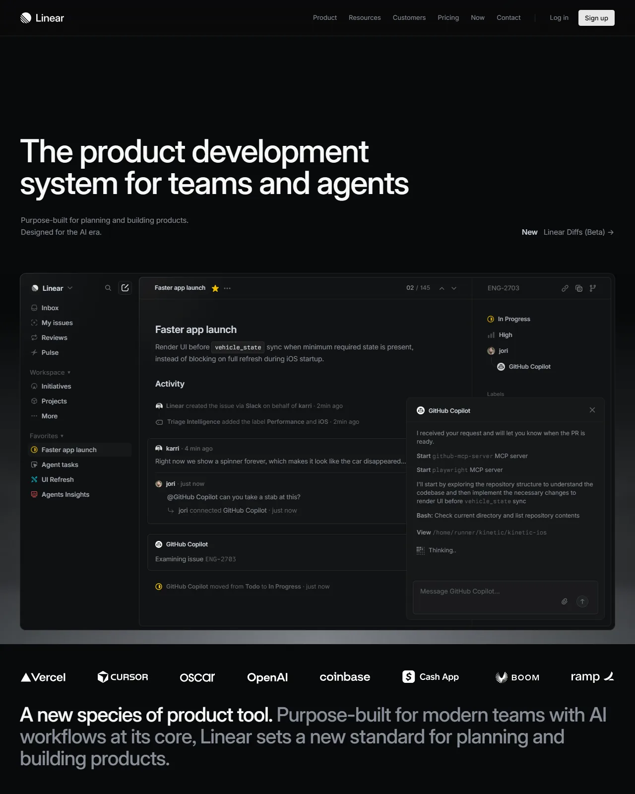 Tech & SaaS website example